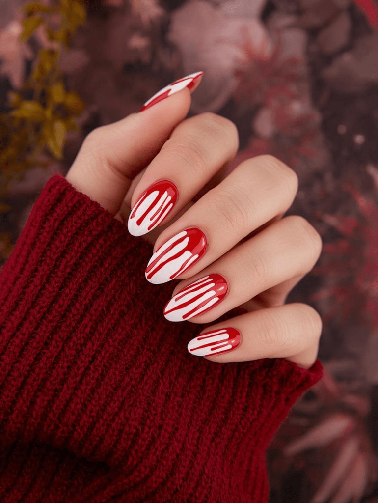 red halloween nails